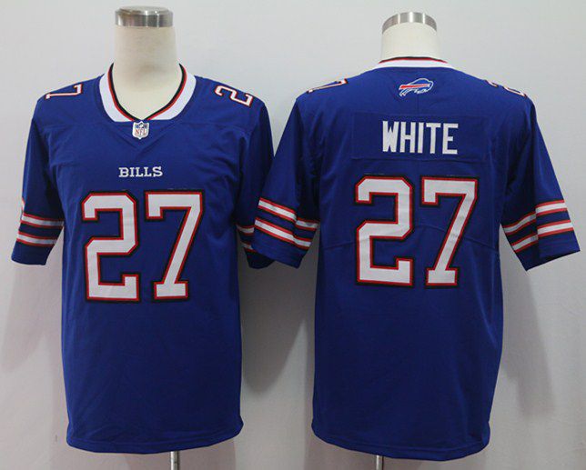 Men Buffalo Bills #27 White Blue Vapor Untouchable Limited 2020 Player NFL Jersey